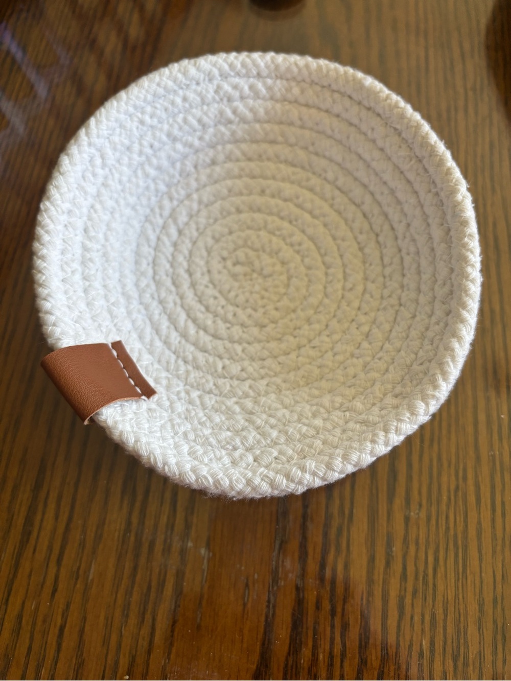 LARGE SIZE WHITE BRAIDED BOWL